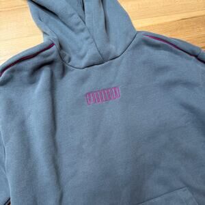 PUMA Women’s Fleece Hoodie – Blue – Size S